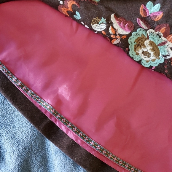 Oilily Brown Wool Floral Embroidered Skirt Small/4 - Picture 4 of 11